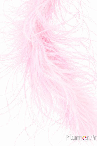 Struisvogel lont - 10 cm - zacht roze